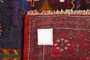 Bijar Persian Rug 8x4 ft - Semi Antique Medallion Crimson, Navy Blue Hand Knotted | back view | SKU 110371