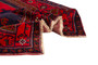 Kurdish Persian Rug 7x4 ft - Semi Antique Medallion Red, Blue Hand Knotted | detail view | SKU 110372