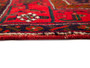 Kurdish Persian Rug 7'9" x 4'11" - Semi Antique Medallion Red, Blue Hand Knotted | corner detail | SKU 110372