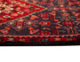 Hamadan Persian Rug 9x2 ft - Semi Antique Herati (Mahi), Medallion (Toranj) Dark Red, Navy Blue, Crimson Hand Knotted | detail view | SKU 110374
