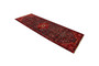 Hamadan Persian Rug 9x2 ft - Semi Antique Afshan Red, Blue Hand Knotted | corner detail | SKU 110374