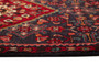 Hamadan Persian Rug 9'5" x 2'10" - Semi Antique Afshan Red, Blue Hand Knotted | pile detail | SKU 110374