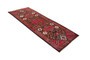Saveh Persian Rug 10'1" x 4'0" - Semi Antique Medallion Red, Brown Hand Knotted | detail view | SKU 110376