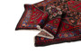 Saveh Persian Rug 9x4 ft - Semi Antique Medallion Red, Brown Hand Knotted | corner detail | SKU 110377
