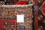 Saveh Persian Rug 9'5" x 4'2" - Semi Antique Medallion Red, Brown Hand Knotted | back view | SKU 110377