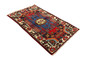 Saveh Persian Rug 4'3" x 2'7" - Semi Antique Medallion Red, Brown Hand Knotted | corner detail | SKU 110378