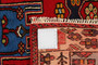 Saveh Persian Rug 4x2 ft - Semi Antique Medallion Red, Brown Hand Knotted | side view | SKU 110378