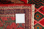 Saveh Persian Rug 3x2 ft - Semi Antique Geometric, Tribal and Nomadic Madder Red, Dark Red, Forest Green Hand Knotted | side view | SKU 110385