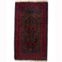 Baluch Persian Rug 4x2 ft - Semi Antique Mihrab Prayer, Tree of Life Dark Red, Navy Blue, Brown Hand Knotted | front view | SKU 110387