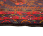 Baluch Persian Rug 4'12" x 2'11" - Semi Antique Mihrab Red, Blue Hand Knotted | detail view | SKU 110387