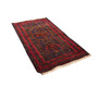Baluch Persian Rug 4'12" x 2'11" - Semi Antique Mihrab Red, Blue Hand Knotted | full view | SKU 110387