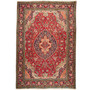 Tabriz Persian Rug 10x6 ft - Semi Antique Medallion Red, Cream Hand Knotted | front view | SKU 110388
