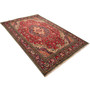 Tabriz Persian Rug 10x6 ft - Semi Antique Medallion Red, Cream Hand Knotted | back view | SKU 110388
