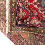 Tabriz Persian Rug 10'2" x 6'10" - Semi Antique Medallion Red, Cream Hand Knotted | corner detail | SKU 110388