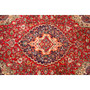 Tabriz Persian Rug 10'2" x 6'10" - Semi Antique Medallion Red, Cream Hand Knotted | pile detail | SKU 110388