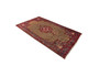 Kurdish Persian Rug 9'3" x 5'2" - Semi Antique Medallion Red, Blue Hand Knotted | detail view | SKU 110400