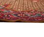 Kurdish Persian Rug 9'3" x 5'2" - Semi Antique Medallion Red, Blue Hand Knotted | full view | SKU 110400