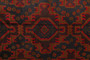 Baluch Persian Rug 6'11" x 4'2" - Semi Antique Mihrab Red, Blue Hand Knotted | back view | SKU 110401