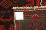 Baluch Persian Rug 6'11" x 4'2" - Semi Antique Mihrab Red, Blue Hand Knotted | side view | SKU 110401