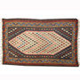 Ardabil Persian Rug 5'3" x 3'3" - Semi Antique Medallion Turquoise, White Hand Knotted | front view | SKU 110403