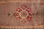Kurdish Persian Rug 10'2" x 5'0" - Semi Antique Medallion Red, Blue Hand Knotted | back view | SKU 110408
