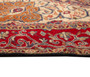 Arak Persian Rug 4'12" x 3'6" - Semi Antique Medallion Crimson, Red Hand Knotted | full view | SKU 110409