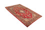 Ardakan Persian Rug 5'7" x 3'3" - Semi Antique Medallion Ivory, Beige Hand Knotted | detail view | SKU 110412