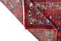 Hamadan Persian Rug 4'3" x 2'6" - Semi Antique Afshan Red, Blue Hand Knotted | corner detail | SKU 110413