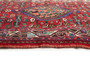 Hamadan Persian Rug 4x2 ft - Semi Antique Medallion (Toranj), Herati (Mahi) Madder Red, Navy Blue, Cream Hand Knotted | full view | SKU 110413
