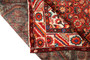 Hamadan Persian Rug 11'7" x 5'3" - Semi Antique Afshan Red, Blue Hand Knotted | side view | SKU 110421