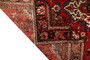 Hamadan Persian Rug 11'8" x 8'2" - Semi Antique Afshan Red, Blue Hand Knotted | pile detail | SKU 110423