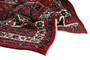 Hamadan Persian Rug 10'8" x 8'1" - Semi Antique Afshan Red, Blue Hand Knotted | side view | SKU 110424