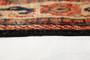 Nahavand Persian Rug 10x4 ft - Semi Antique Medallion Navy Blue, Red Hand Knotted | detail view | SKU 110425