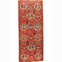 Nahavand Persian Rug 8x3 ft - Semi Antique Medallion Navy Blue, Red Hand Knotted | front view | SKU 110426