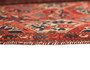 Nahavand Persian Rug 8'10" x 3'5" - Semi Antique Medallion Navy Blue, Red Hand Knotted | pile detail | SKU 110426