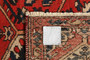 Nahavand Persian Rug 8'10" x 3'5" - Semi Antique Medallion Navy Blue, Red Hand Knotted | side view | SKU 110426