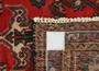 Nahavand Persian Rug 8x4 ft - Semi Antique Medallion Toranj, Herati Mahi Madder Red, Ivory, Navy Blue Hand Knotted | detail view | SKU 110427