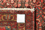 Hamadan Persian Rug 10'6" x 3'9" - Semi Antique Afshan Red, Blue Hand Knotted | back view | SKU 110429