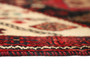 Baluch Persian Rug 5'10" x 3'0" - Semi Antique Mihrab Red, Blue Hand Knotted | corner detail | SKU 110431