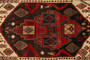 Baluch Persian Rug 5'10" x 3'0" - Semi Antique Mihrab Red, Blue Hand Knotted | texture detail | SKU 110431