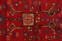 Baluch Persian Rug 6'5" x 3'1" - Semi Antique Mihrab Red, Blue Hand Knotted | texture detail | SKU 110432