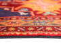 Ardabil Persian Rug 11'11" x 4'9" - Semi Antique Medallion Turquoise, White Hand Knotted | detail view | SKU 110433