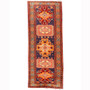 Ardabil Persian Rug 11x4 ft - Semi Antique Medallion Turquoise, White Hand Knotted | front view | SKU 110434
