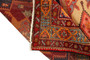 Ardabil Persian Rug 11x4 ft - Semi Antique Medallion Turquoise, White Hand Knotted | side view | SKU 110434