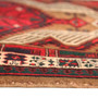 Sarab Persian Rug 10x3 ft - Semi Antique Medallion (Toranj), Geometric Madder Red, Cream, Camel Hand Knotted | side view | SKU 110435