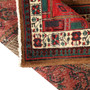 Sarab Persian Rug 10'0" x 3'5" - Semi Antique Medallion Camel, Blue Hand Knotted | corner detail | SKU 110435