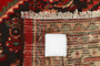 Hamadan Persian Rug 10'1" x 7'10" - Semi Antique Afshan Red, Blue Hand Knotted | corner detail | SKU 110436