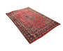 Mashad Persian Rug 10'0" x 6'9" - Semi Antique Medallion Crimson, Ultramarine Hand Knotted | full view | SKU 110437