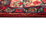 Mashad Persian Rug 10'0" x 6'9" - Semi Antique Medallion Crimson, Ultramarine Hand Knotted | detail view | SKU 110437