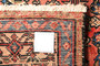 Hamadan Persian Rug 10x6 ft - Semi Antique Medallion (Toranj), Herati (Mahi) Madder Red, Navy Blue, Cream Hand Knotted | pile detail | SKU 110451